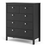 Furniture To Go Madrid 5 Drawer Chest Matt Black