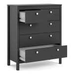 Furniture To Go Madrid 5 Drawer Chest Matt Black