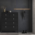 Furniture To Go Madrid 5 Drawer Chest Matt Black