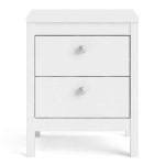 Furniture To Go Madrid Bedside Table 2 Drawers White