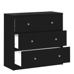Furniture To Go May 3 Drawer Chest Black