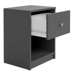 Furniture To Go May Bedside 1 Drawer Grey