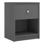 Furniture To Go May Bedside 1 Drawer Grey