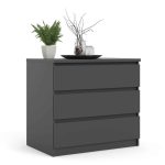 Furniture To Go Naia 3 Drawer Chest Matt Black