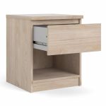 Furniture To Go Naia Bedside 1 Drawer 1 Shelf Jackson Hickory Oak