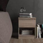 Furniture To Go Naia Bedside 1 Drawer 1 Shelf Jackson Hickory Oak