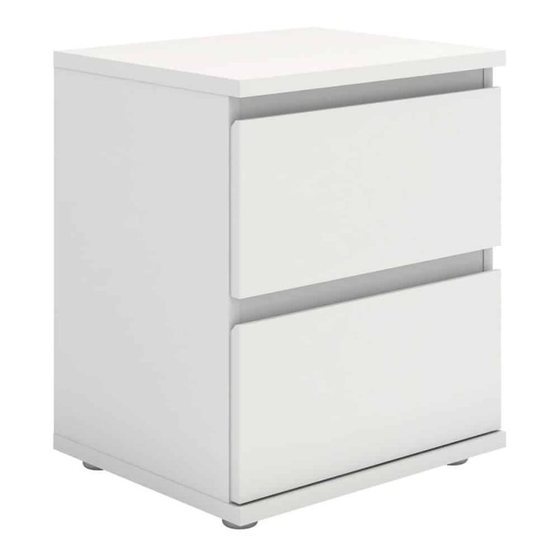 Furniture To Go Nova Bedside 2 Drawer White