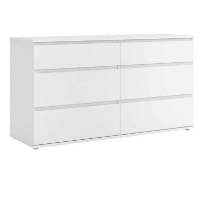 Furniture To Go Nova Wide Chest Of 6 Drawers White