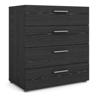 Furniture To Go Pepe Chest Of 4 Drawers Black Woodgrain