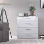 Furniture To Go Pepe Chest Of 4 Drawers Oak White High Gloss