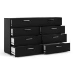 Furniture To Go Pepe Wide Chest Of 8 Drawers Black