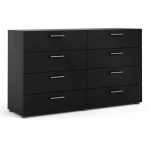 Furniture To Go Pepe Wide Chest Of 8 Drawers Black