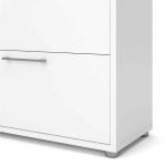 Furniture To Go Prima Bookcase 2 Shelves 2 File Drawers White