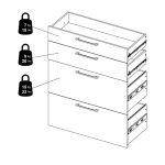 Furniture To Go Prima Bookcase 2 Shelves 2 File Drawers White