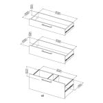 Furniture To Go Prima Bookcase 2 Shelves 2 File Drawers White