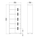 Furniture To Go Prima Bookcase 5 Shelves Oak