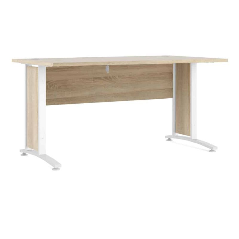 Furniture To Go Prima Desk 150cm Oak White Legs