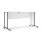 Furniture To Go Prima Desk 150cm White Silver Grey Legs