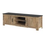 Furniture To Go Rapallo 2 Door 189cm Wide TV Cabinet Chestnut Matera Grey