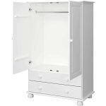 Furniture To Go Richmond 2 Door 2 Drawer Combi Wardrobe Off White MDF