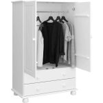 Furniture To Go Richmond 2 Door 2 Drawer Combi Wardrobe Off White MDF