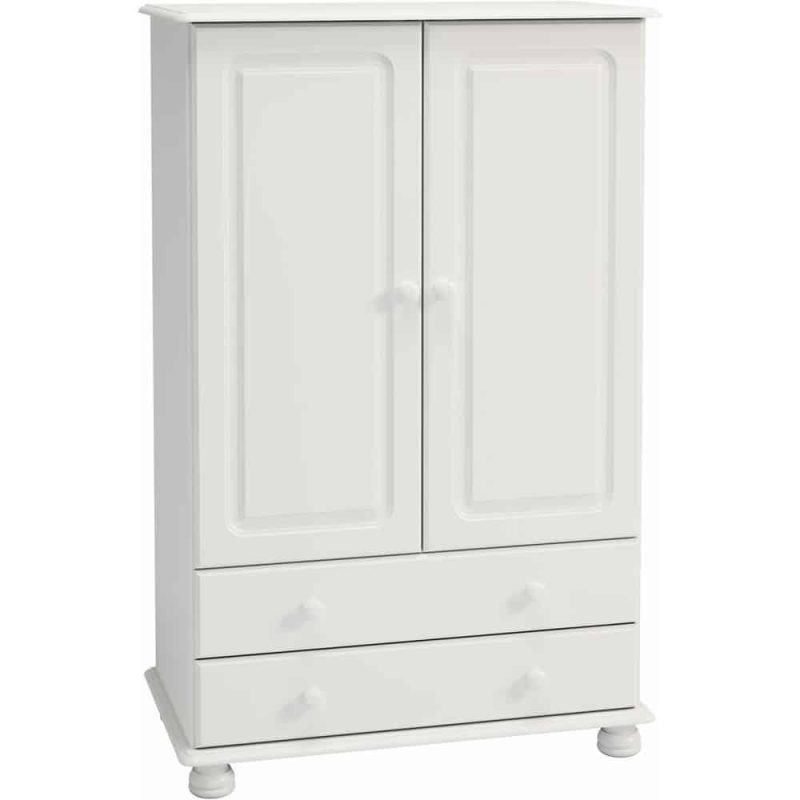 Furniture To Go Richmond 2 Door 2 Drawer Combi Wardrobe Off White MDF