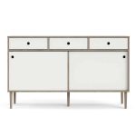 Furniture To Go Rome Sideboard 3 Drawers Oak Matt White