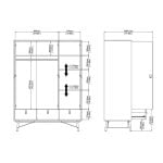 Furniture To Go Ry Wardrobe 3 Doors 3 Drawers Matt White