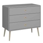 Furniture To Go Softline 3 Drawer Wide Chest Grey