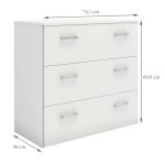 Furniture To Go Space Chest Of 3 Drawers White