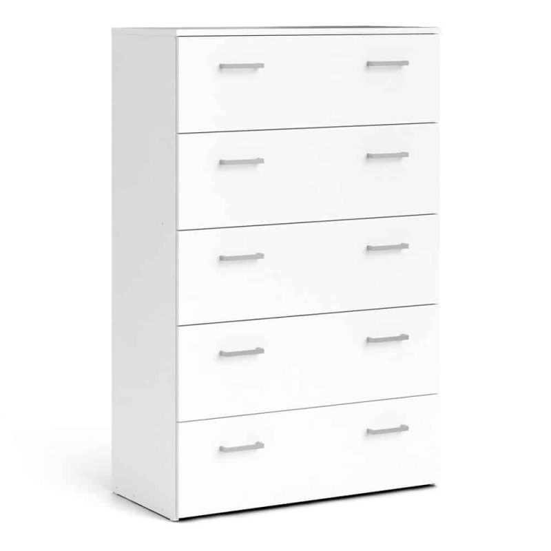 Furniture To Go Space Chest Of 5 Drawers White