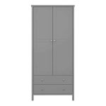 Furniture To Go Tromso 2 Door 2 Drawer Wardrobe Grey