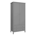 Furniture To Go Tromso 2 Door 2 Drawer Wardrobe Grey