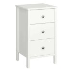 Furniture To Go Tromso 3 Drawer Bedside Off White