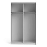 Furniture To Go Verona Sliding Wardrobe 120cm White 2 Shelves