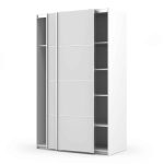 Furniture To Go Verona Sliding Wardrobe 120cm White 5 Shelves