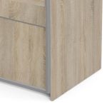 Furniture To Go Verona Sliding Wardrobe 120cm Oak 2 Shelves