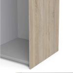 Furniture To Go Verona Sliding Wardrobe 120cm Oak 5 Shelves