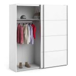 Furniture To Go Verona Sliding Wardrobe 180cm White 2 Shelves