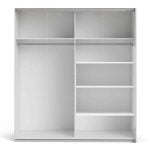 Furniture To Go Verona Sliding Wardrobe 180cm White 5 Shelves