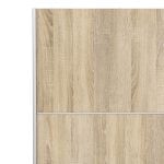 Furniture To Go Verona Sliding Wardrobe 180cm White Oak 5 Shelves