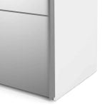 Furniture To Go Verona Sliding Wardrobe 180cm White Mirrored Door 5 Shelves