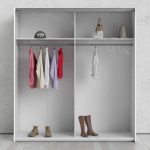 Furniture To Go Verona Sliding Wardrobe 180cm White Mirrored 2 Shelves