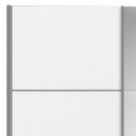 Furniture To Go Verona Sliding Wardrobe 180cm White Mirrored 2 Shelves