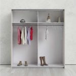 Furniture To Go Verona Sliding Wardrobe 180cm Oak Mirrored 2 Shelves