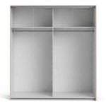 Furniture To Go Verona Sliding Wardrobe 180cm Oak Mirrored 2 Shelves