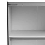 Furniture To Go Verona Sliding Wardrobe 180cm Matt Black 5 Shelves