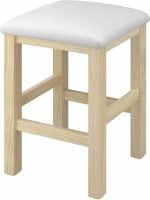 Parisot Beauty Bar Oak & White Dressing Table Stool