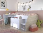 Parisot Milky Mid Sleeper Bed