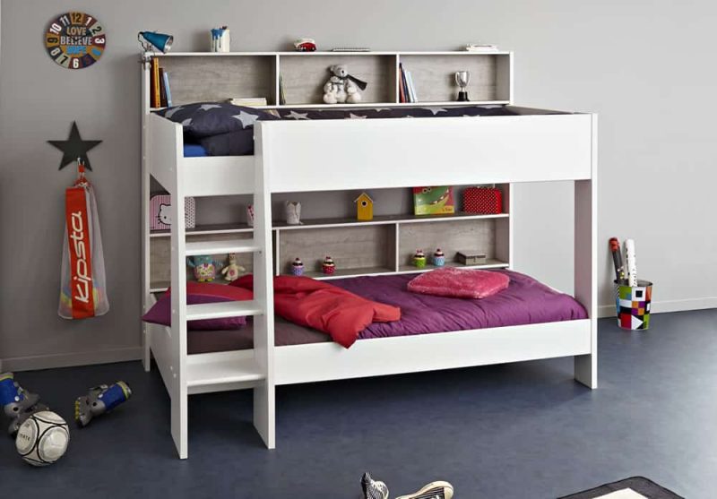 Parisot Tam Tam 3 Bunk Bed White Grey